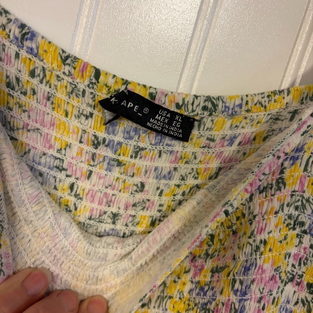 Black Tape Floral Yellow Maxi Dress XL Stretch - Picture 3 of 4
